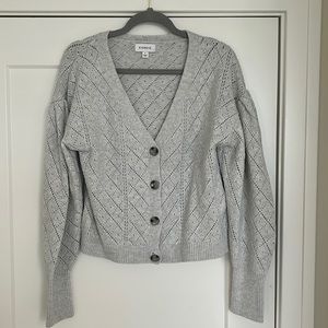 EVEREVE Balloon Sleeve Grey Cardigan